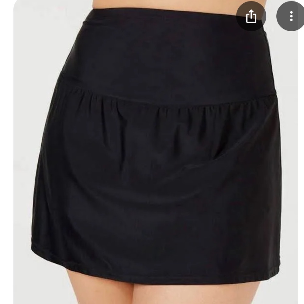 Island Escape Sz 22W swim skirt bikini bottom Plus size Minimalist Swimsuit New